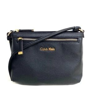 Calvin Klein black soft leather crossbody